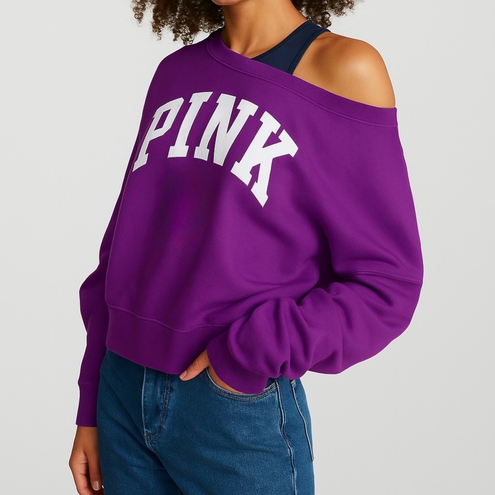 Brand new, never worn, Purple sweater from Pink with tags still attached. Size S
